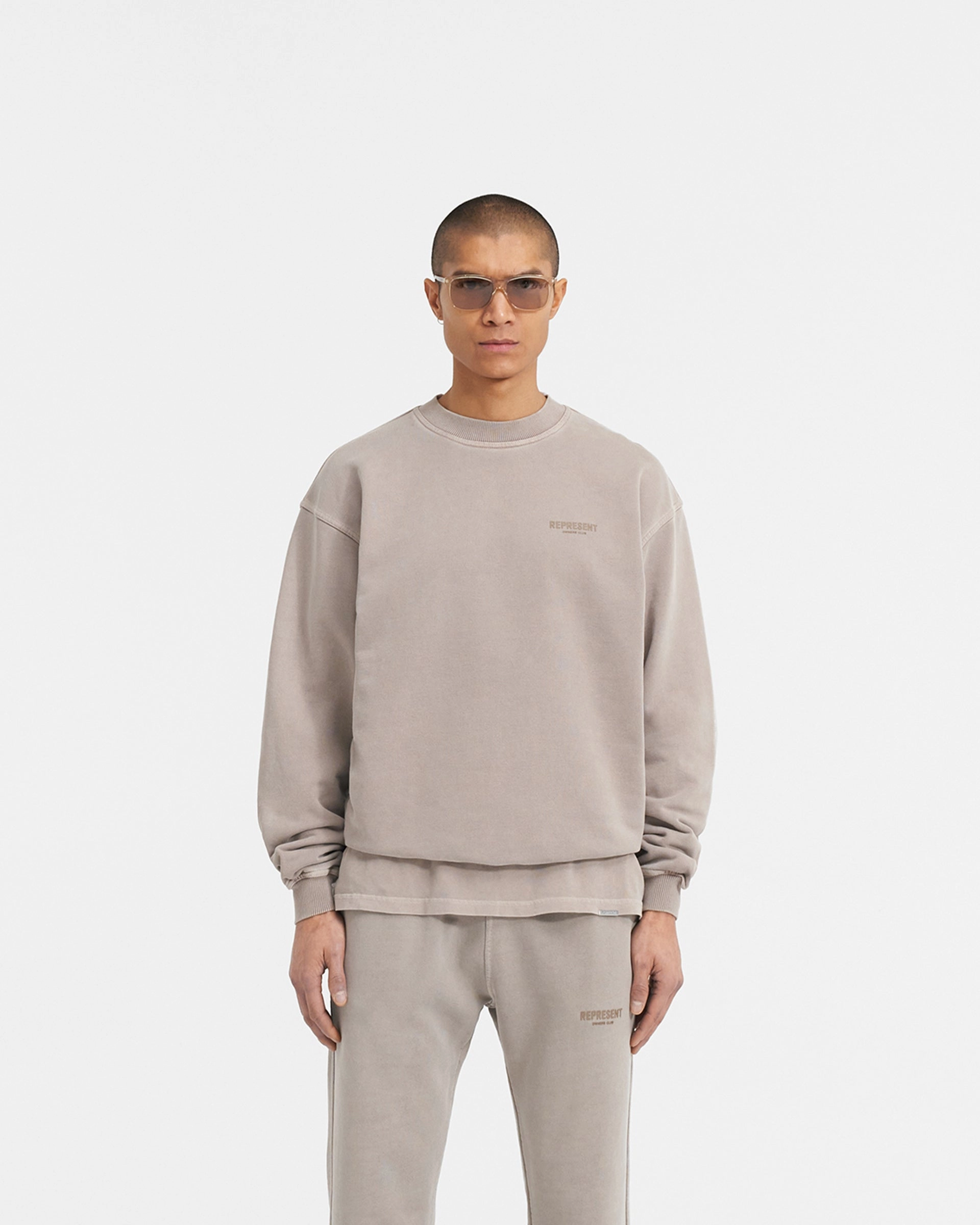 Home Casual Biodegradable Fiber Represent Owners Club Sweater - Mushroom