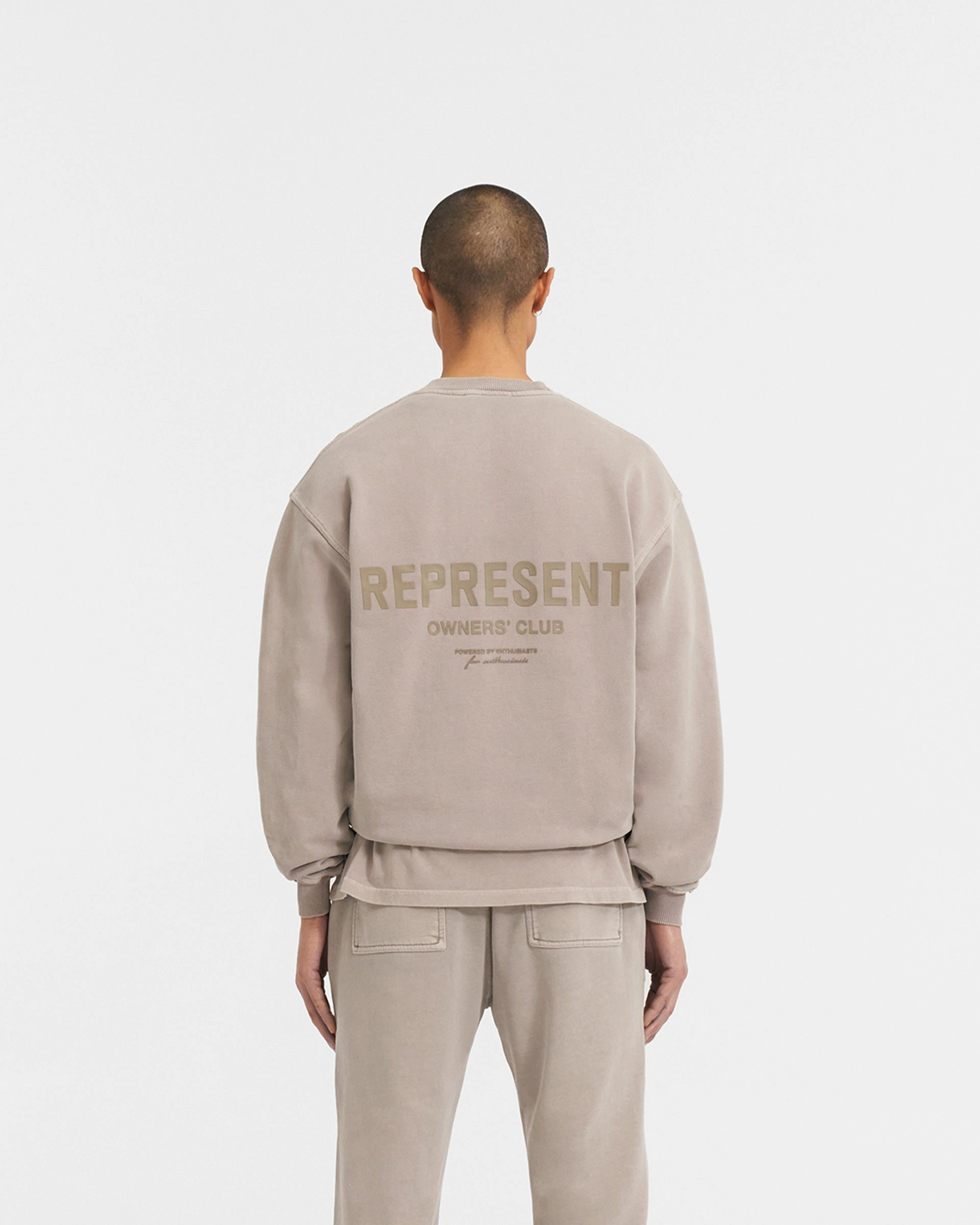 Represent Owners Club Sweater - Mushroom Seam Free Edges Urban Look