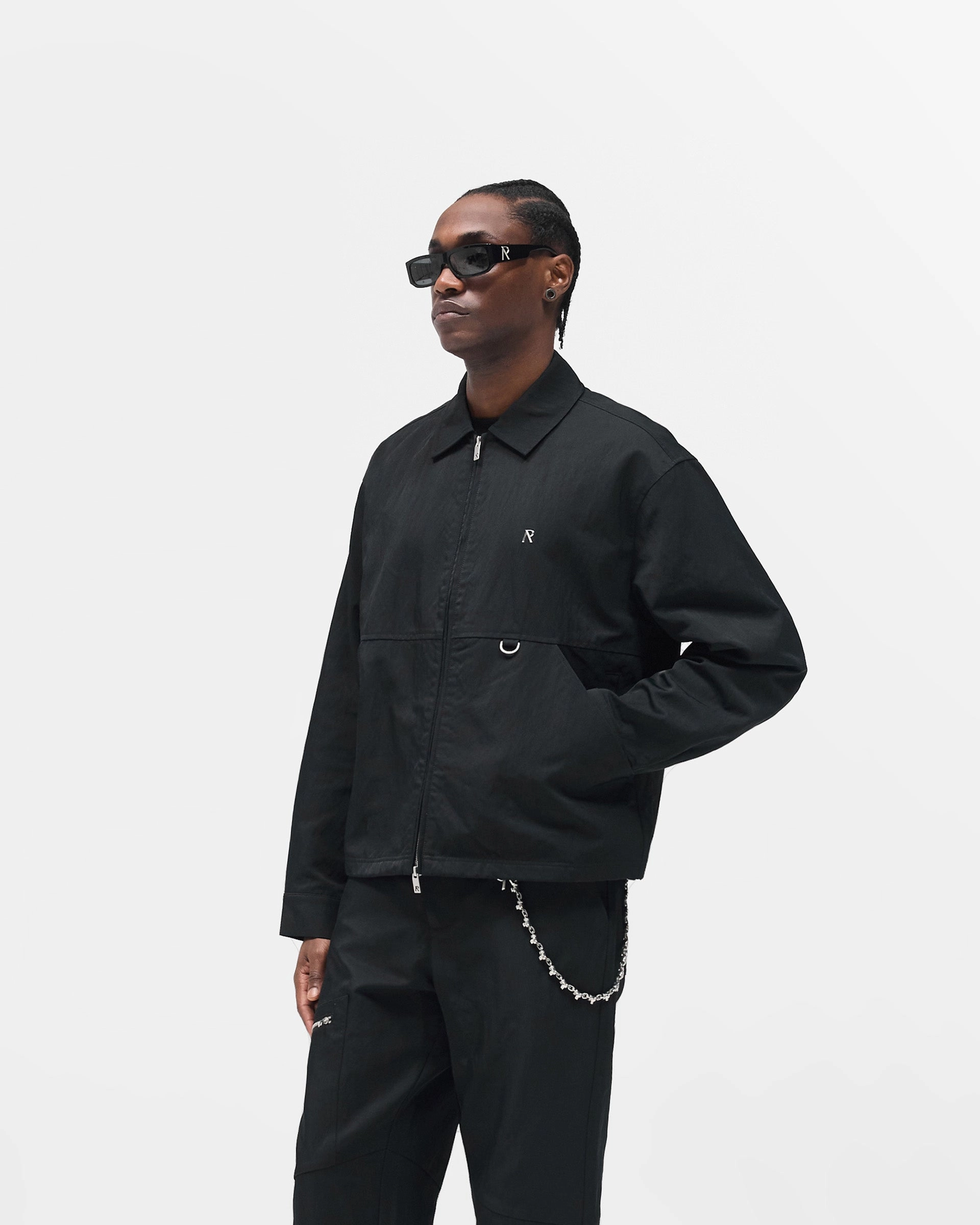 Nylon Overshirt - Jet Black Summer Outfit Ethical production