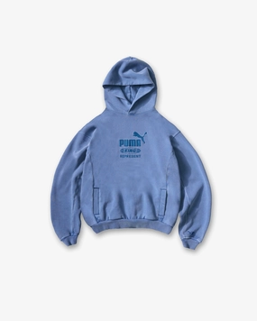Limited Release Oversized Silhouette Represent X Puma Graphic Hoodie - Blue Dusk