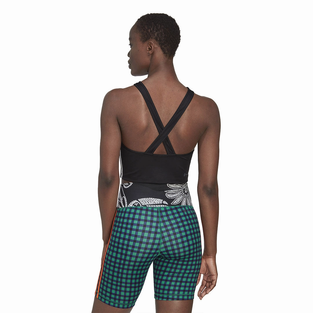 NonBulkyLayering High Performance Blend adidas - Women's AEROREADY Made For Training 3-Stripes Crop Tank Top (HN1049)