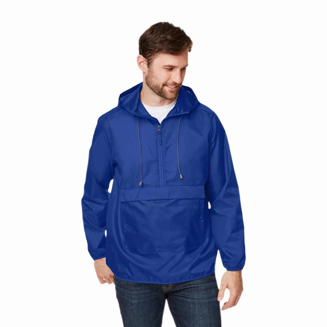 Team365 - Unisex Zone Protect Packable Anorak Jacket (TT77 QW) Stain Resistant Material Crisp Walk Look