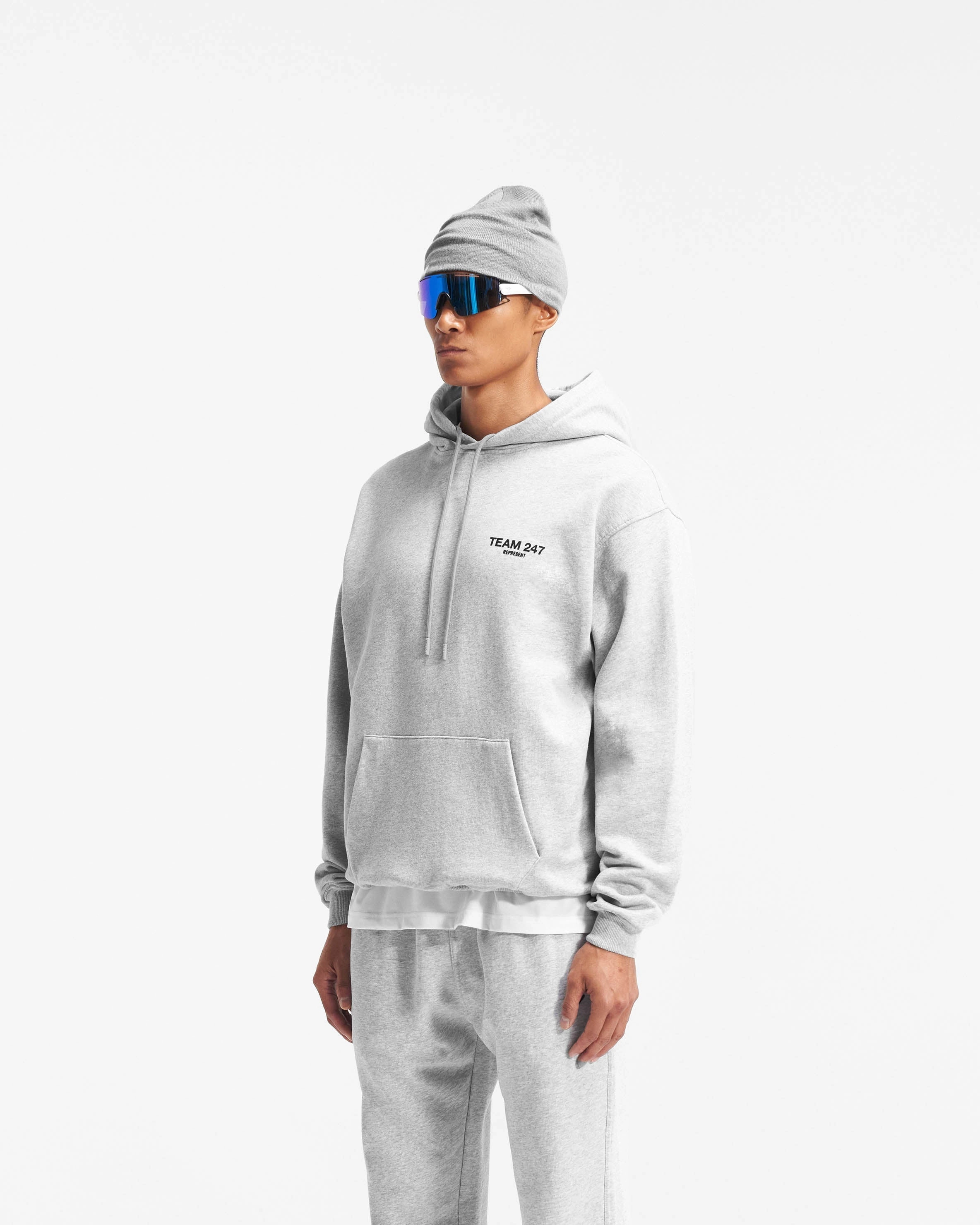 Comfy Cut French Terry Construction Team 247 Oversized Hoodie - Ash Grey