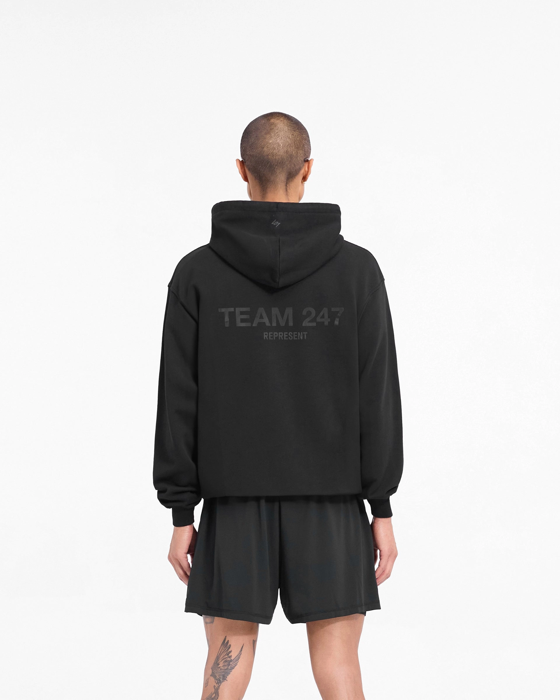 Soft Lining Team 247 Oversized Hoodie - Matte Black