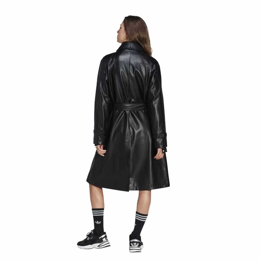 Trail To Town adidas - Women's Adicolor Trefoil Faux Leather Trench Coat (II6083)