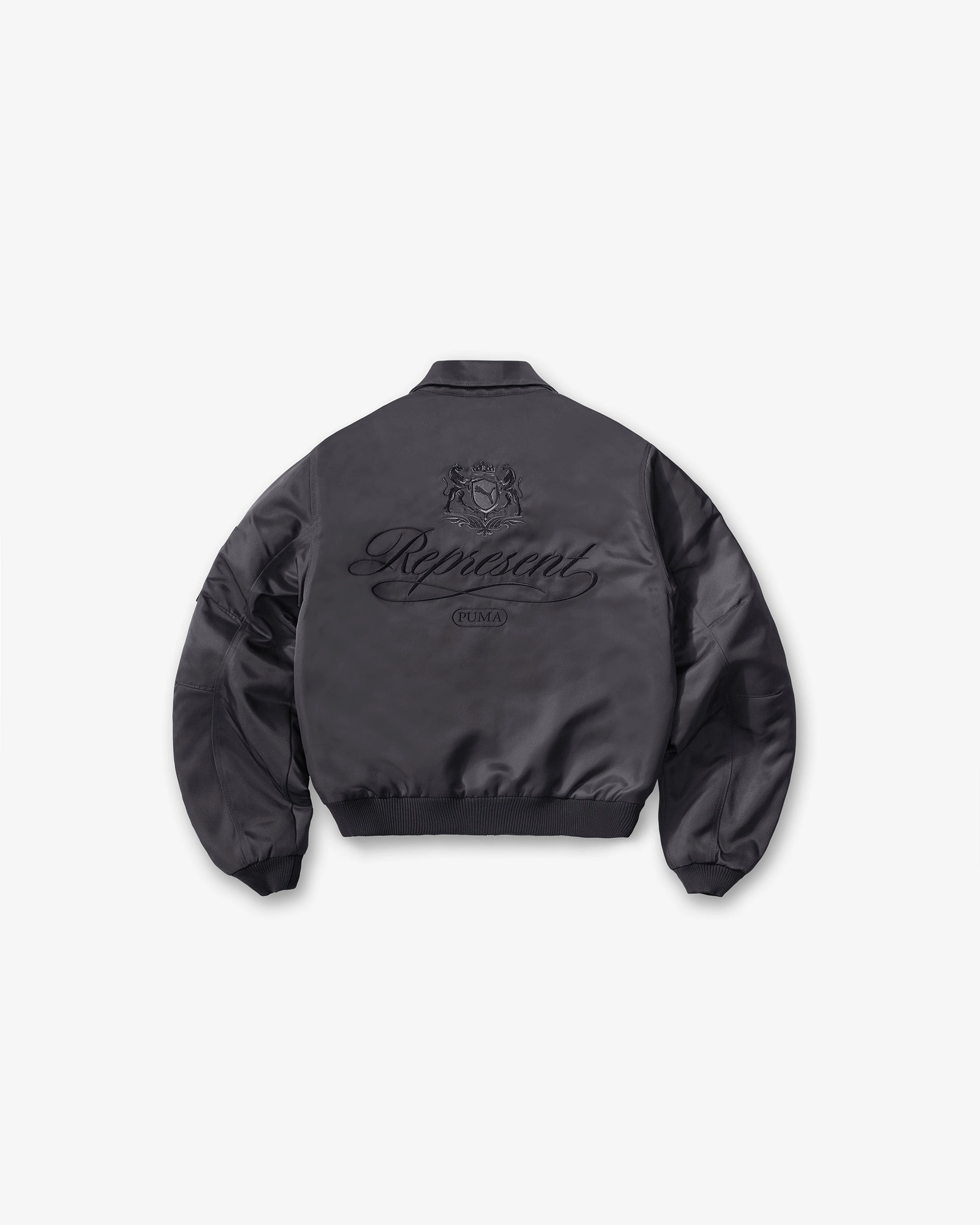 Represent X Puma Bomber - Dark Grey Modern Travel Look Go To Layer