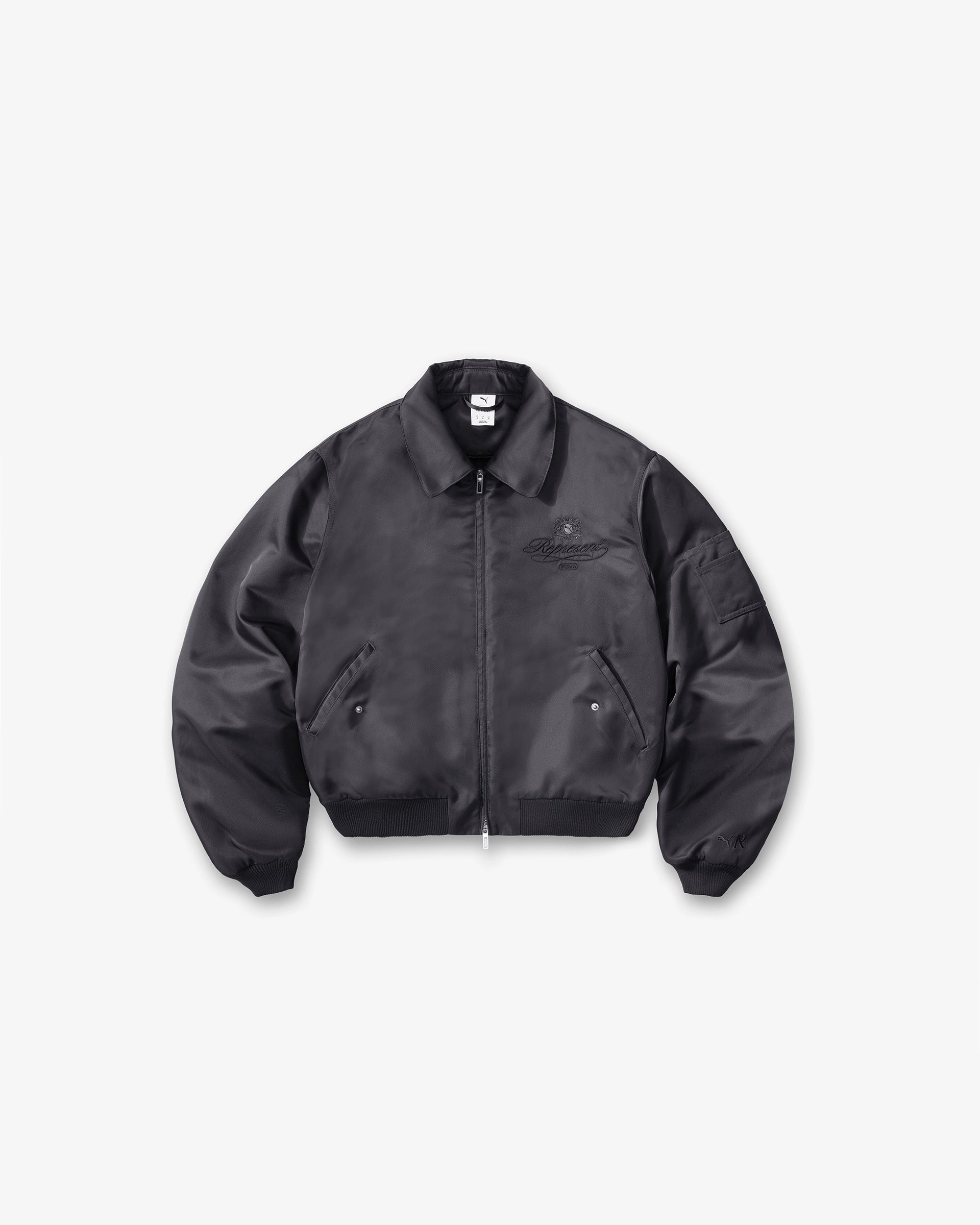 Durable Coating Soft Interior Brushing Represent X Puma Bomber - Dark Grey