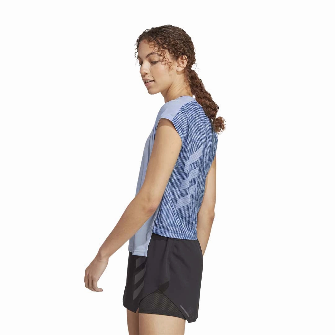 Microfiber Blend Bonded Seam Construction adidas - Women's Terrex Agravic Pro Trail Running T-Shirt (HT9433)