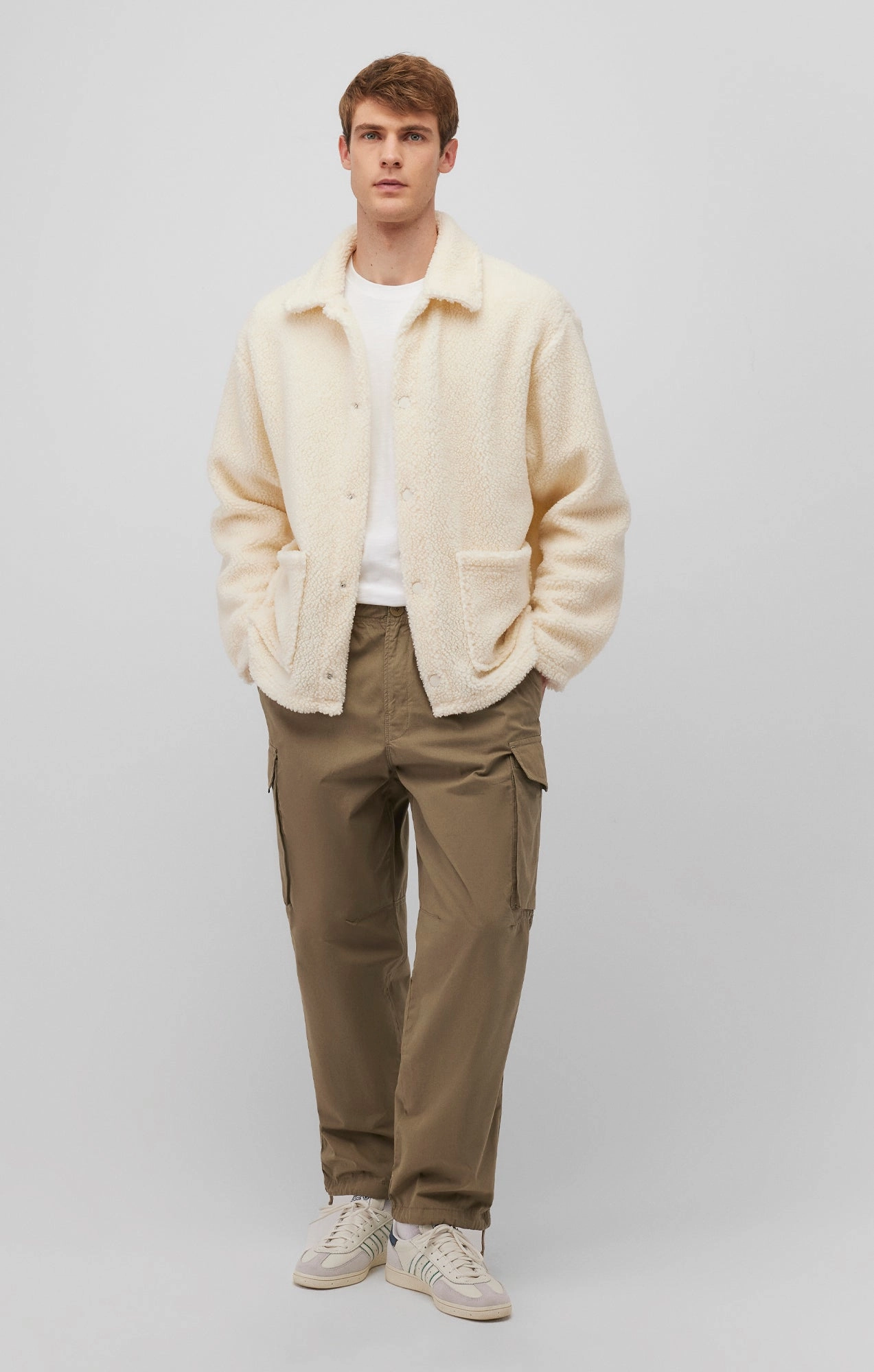 Water Repellent Coating DOUBLE POCKET CARGO PANTS IN COVERT GREEN