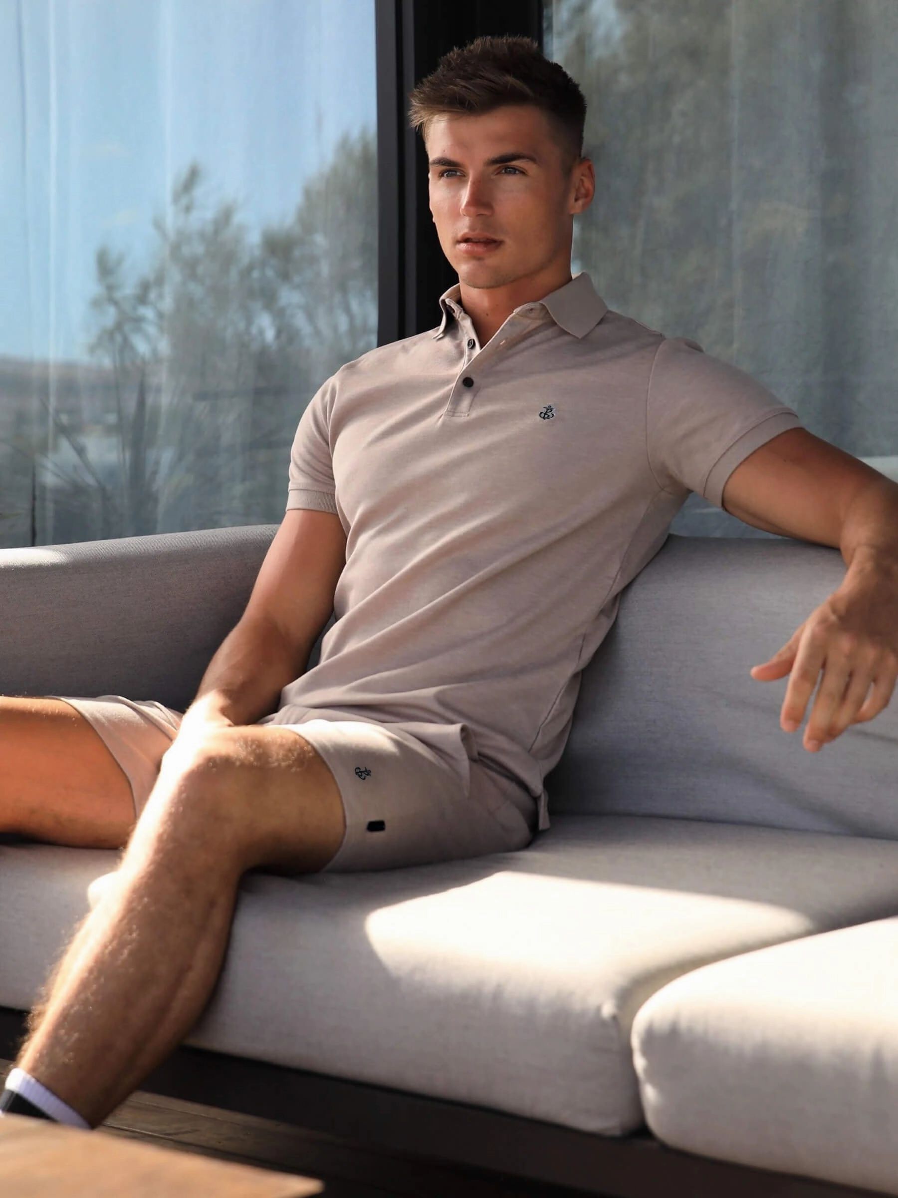 Sorrento Polo Shirt - Tan Cozy Option