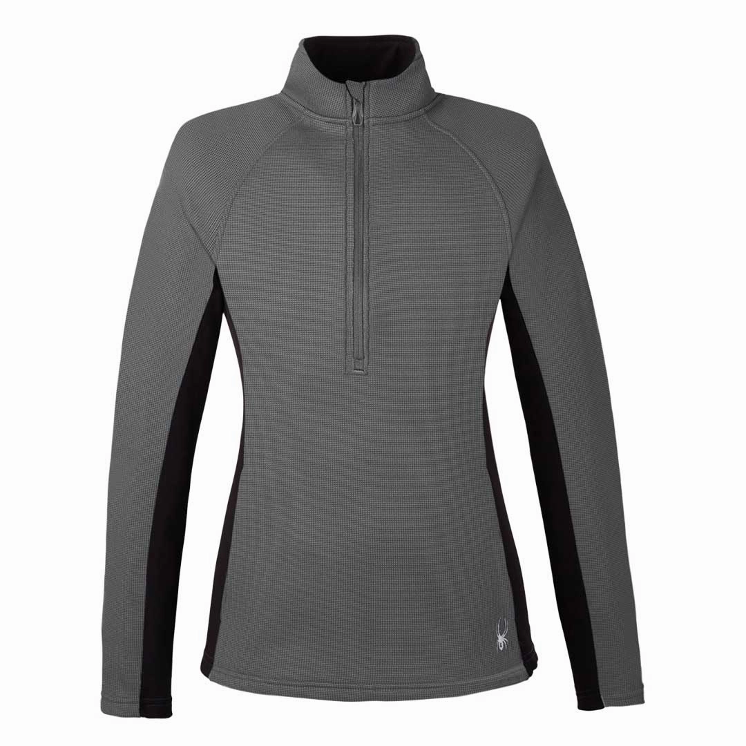 Spyder - Women's Constant 1/2 Zip Pullover Sweater (S16562 PR-BK) Anti Static Inner Layer TemperatureRegulating Tech