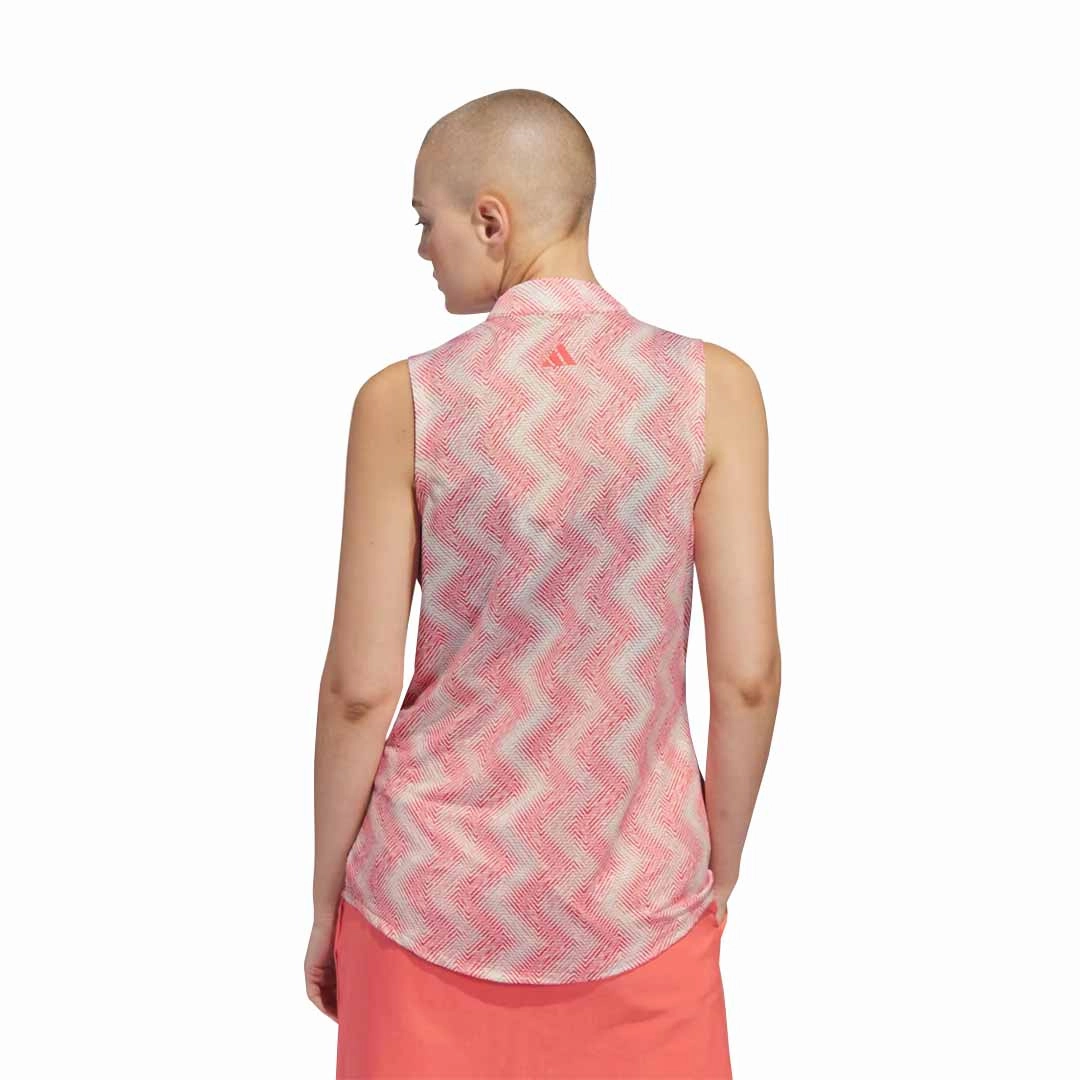 Mesh Venting adidas - Women's Ultimate365 Ottoman Printed Sleeveless Polo (IP4233)