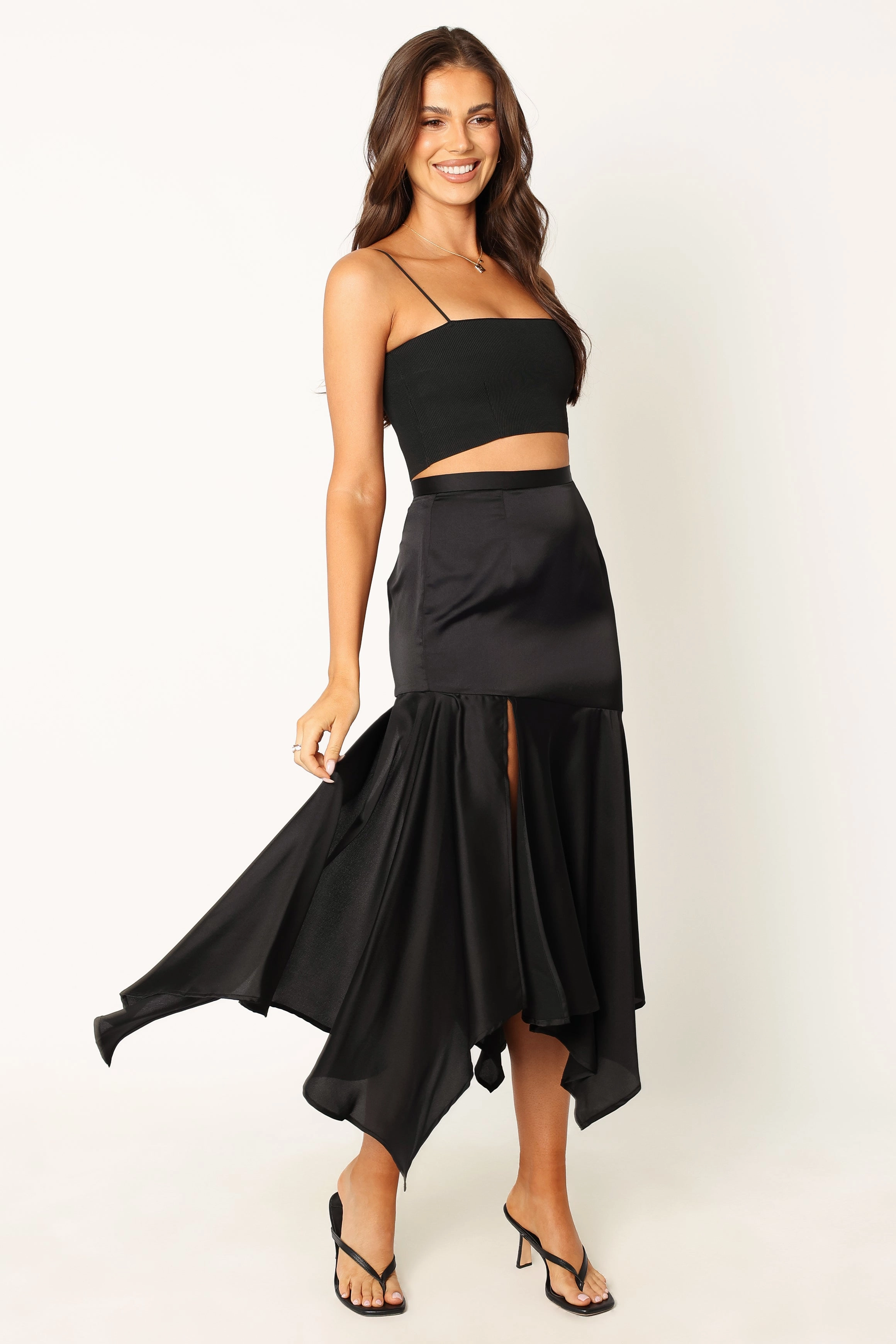 Jair Midi Skirt - Black Elegant Feel Light Wear