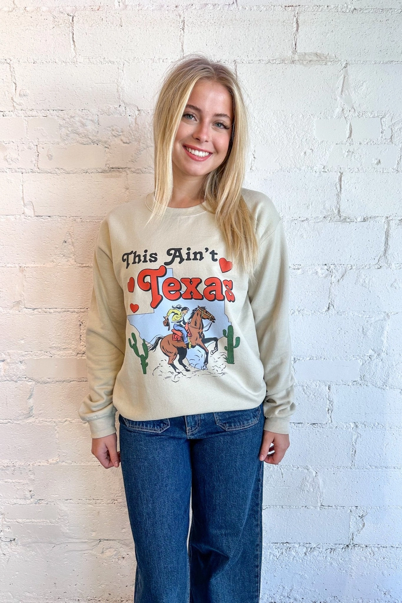 OdorResistant Fabric Fall Vibes This Ain't Texas Graphic Sweatshirt