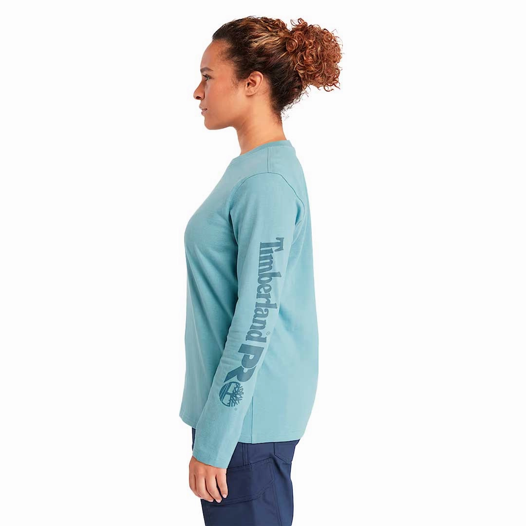 Timberland Pro - Women's Cotton Core Long Sleeve T-Shirt (TB0A6D8JDR5) Windproof Material Waist Belt