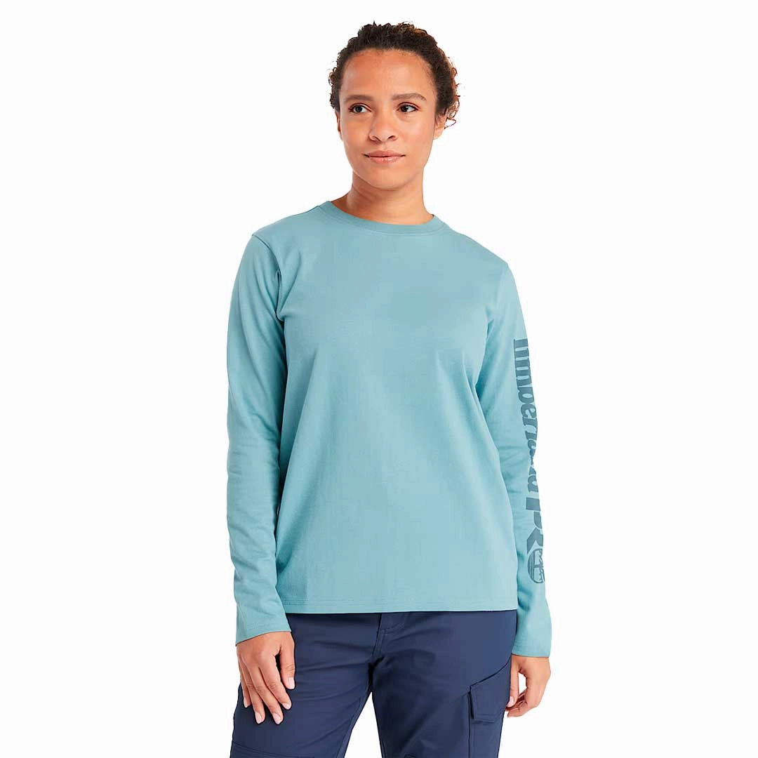 Anti Pilling Textile Crisp Weather Fit Timberland Pro - Women's Cotton Core Long Sleeve T-Shirt (TB0A6D8JDR5)