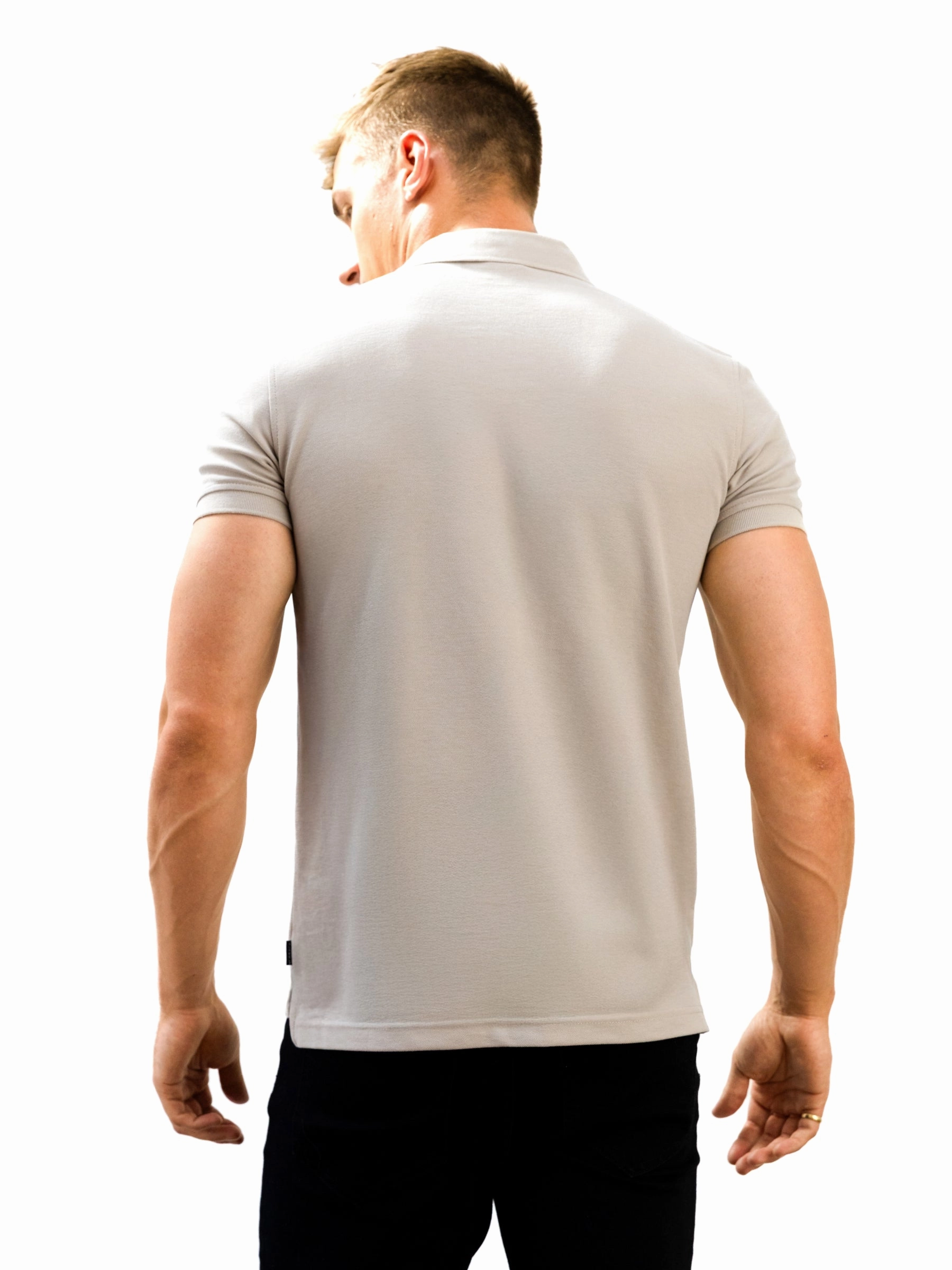 Andorra Polo Shirt - Tan Versatile Layer Distressed finish