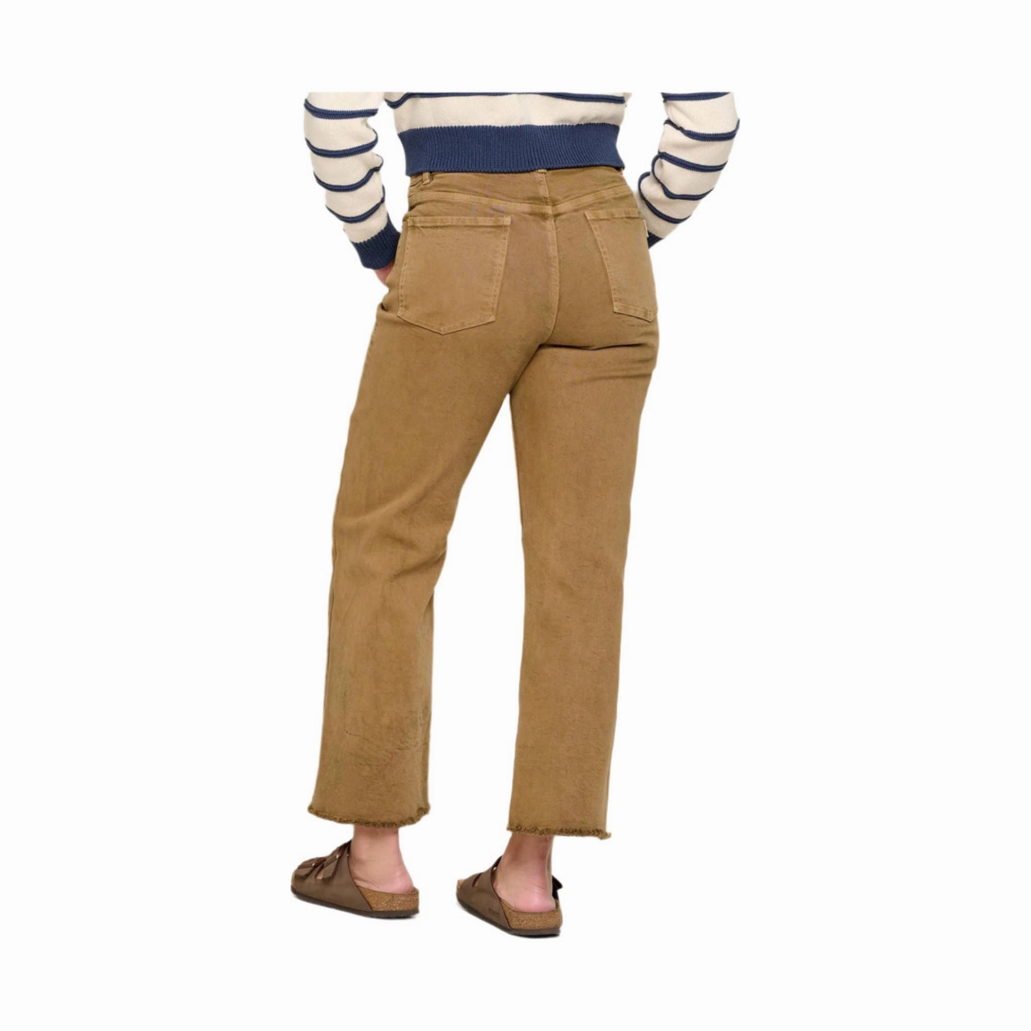 Toad & Co Women's Balsam Seeded Cutoff Pant - Honey Brown Barrel Waist Quick Wear Fit