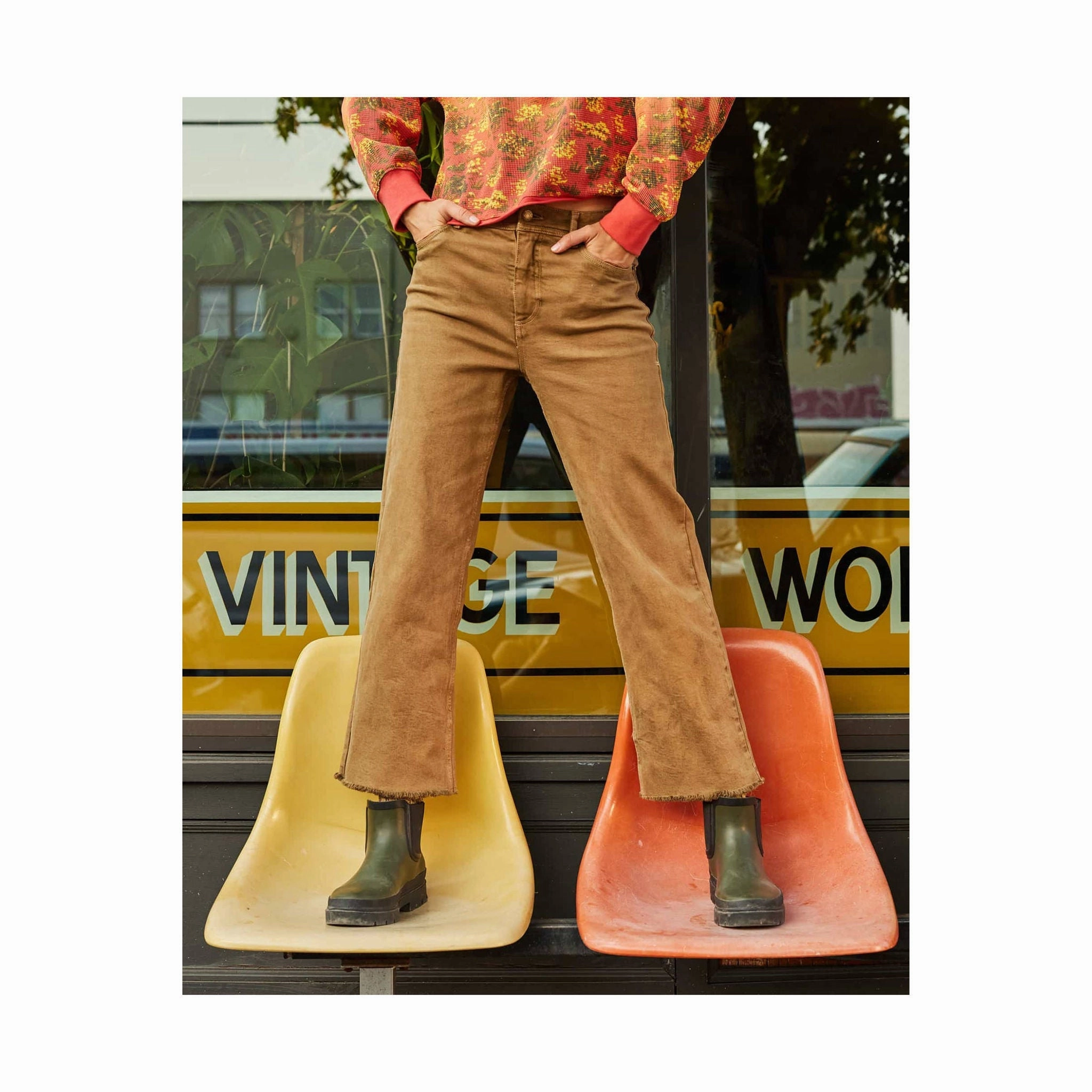 Toad & Co Women's Balsam Seeded Cutoff Pant - Honey Brown Active Layer