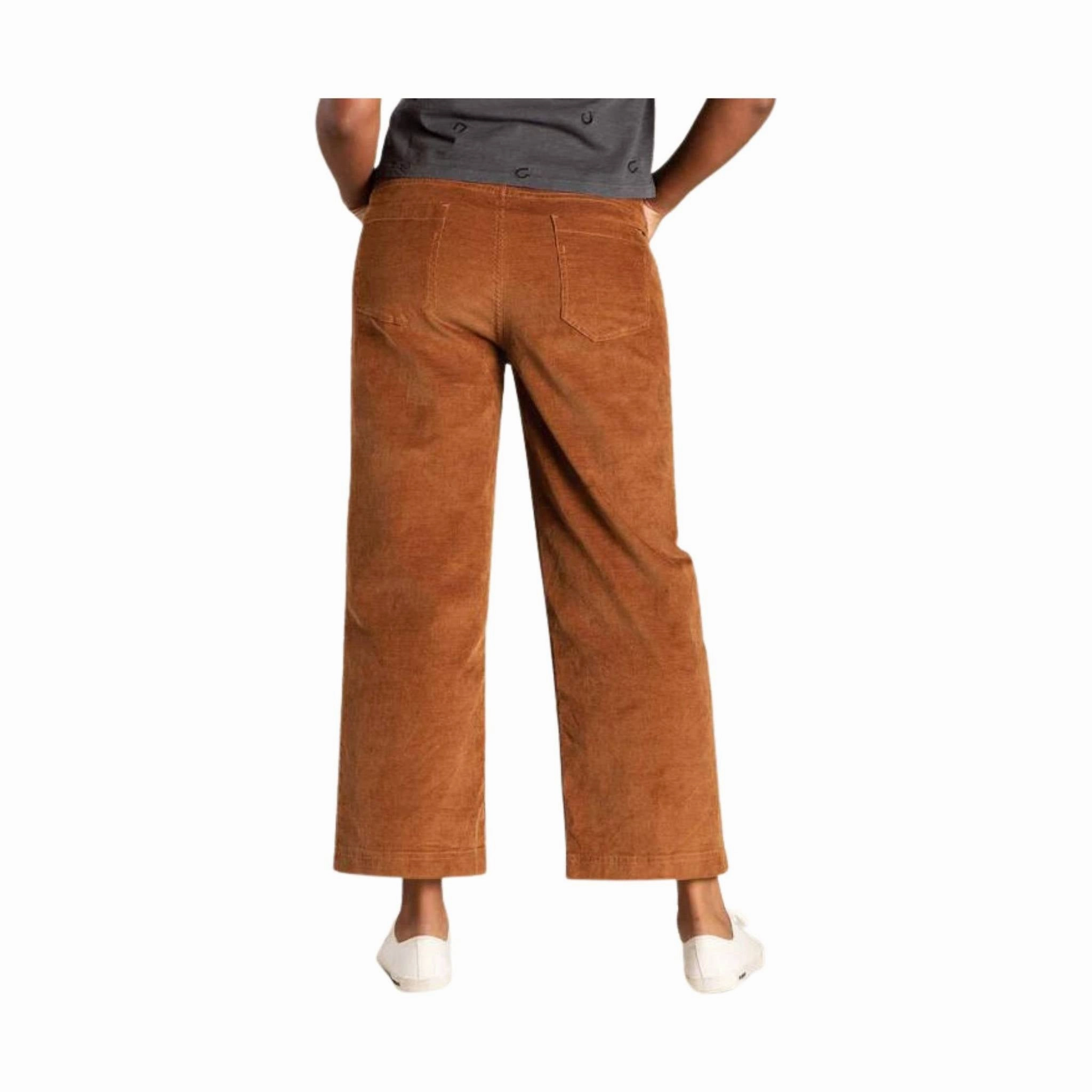 Toad & Co Women's Karuna Cord Wide Leg Pant - Brown Sugar SecureZipperClosures