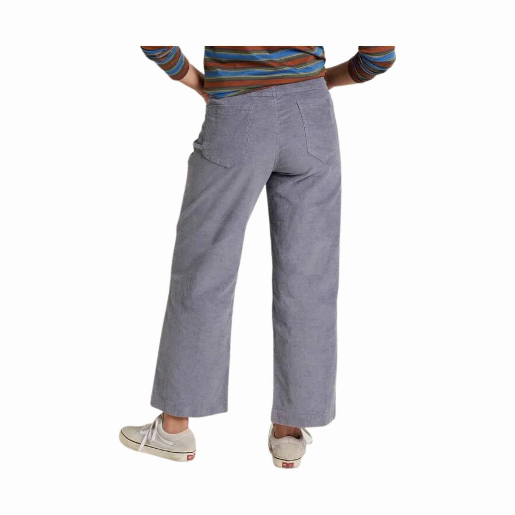 Toad & Co Women's Karuna Cord Wide Leg Pant - Storm Active Comfort Casual Comfort Fit