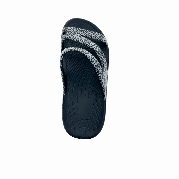 Sovella Women's PF Slide Black/Leopard Impact Dispersing Structure Cutout