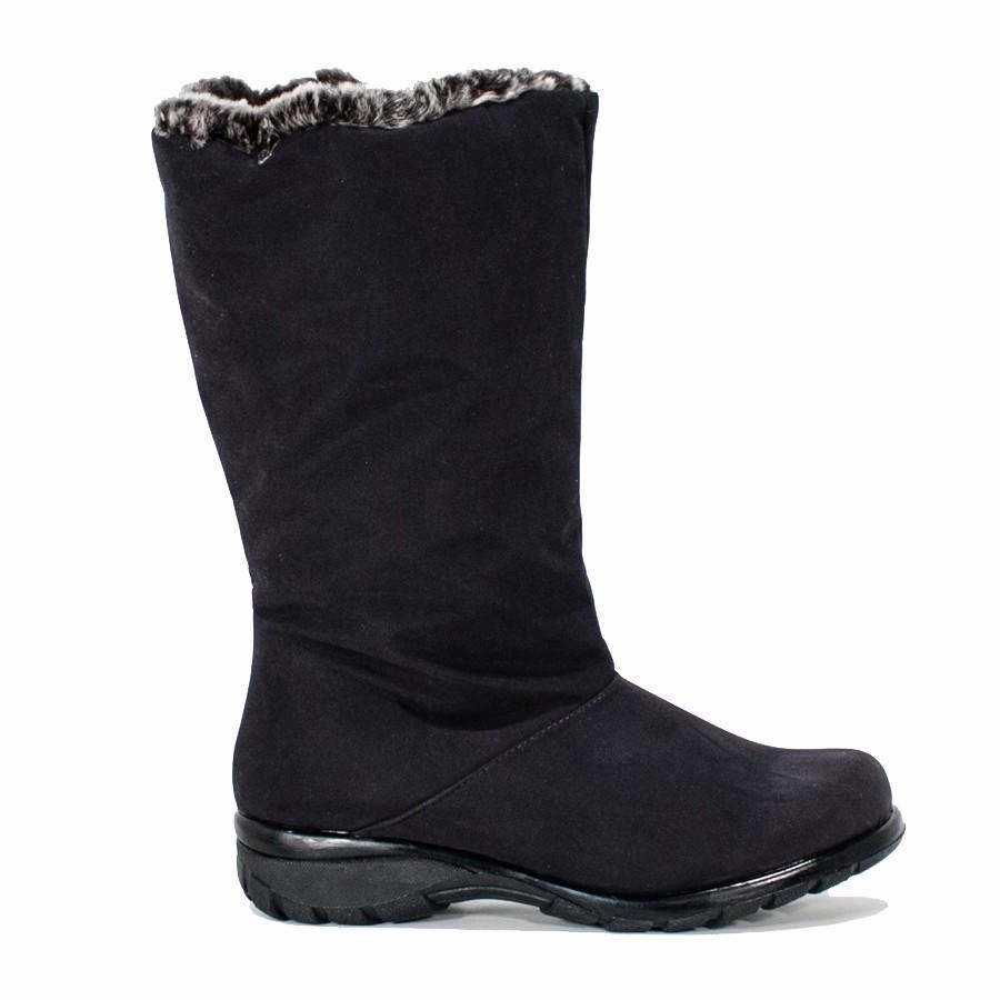 Protective Finish Functional Minimalist Toe Warmers Women's Janet WATERPROOF Boot  Black Fabric