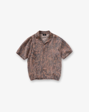 wrinkle free Spring Collection Tortoise Print Shirt - Brown