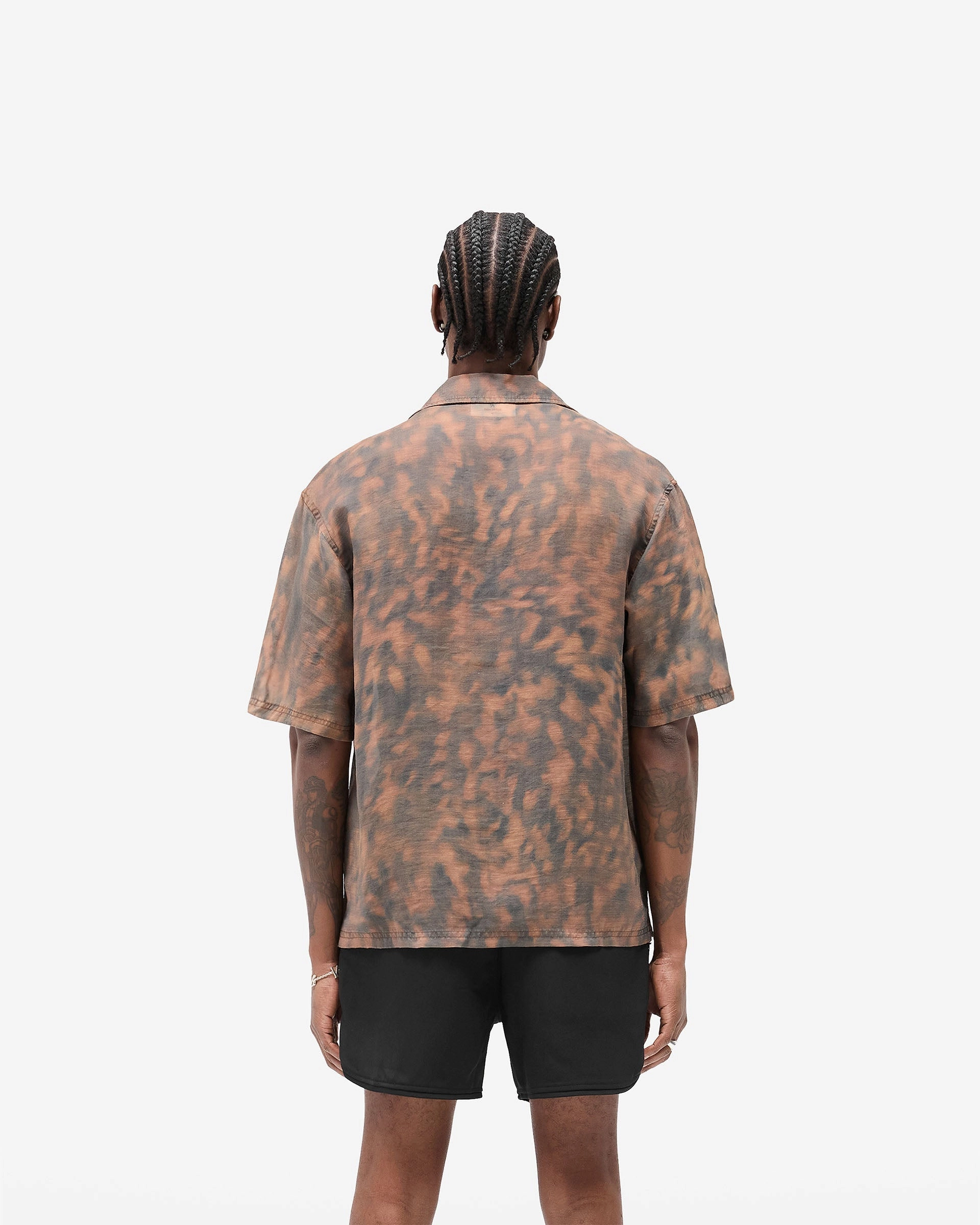 Tortoise Print Shirt - Brown Quick Dry Construction