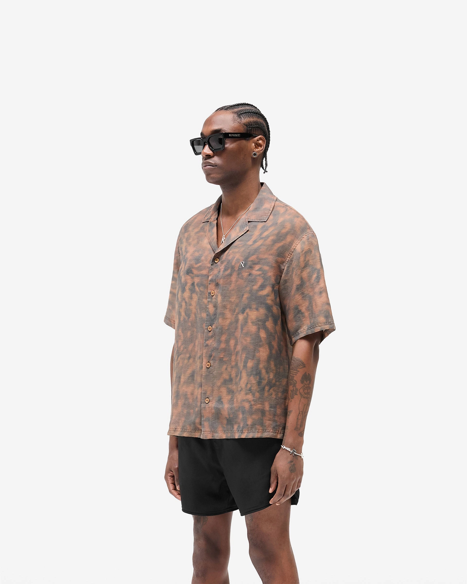 Tortoise Print Shirt - Brown Trendy designs Essential Layer