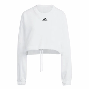 Essential Style Glow In Dark Trims adidas - Women's Dance Crop Versatile Sweatshirt (IC6683)