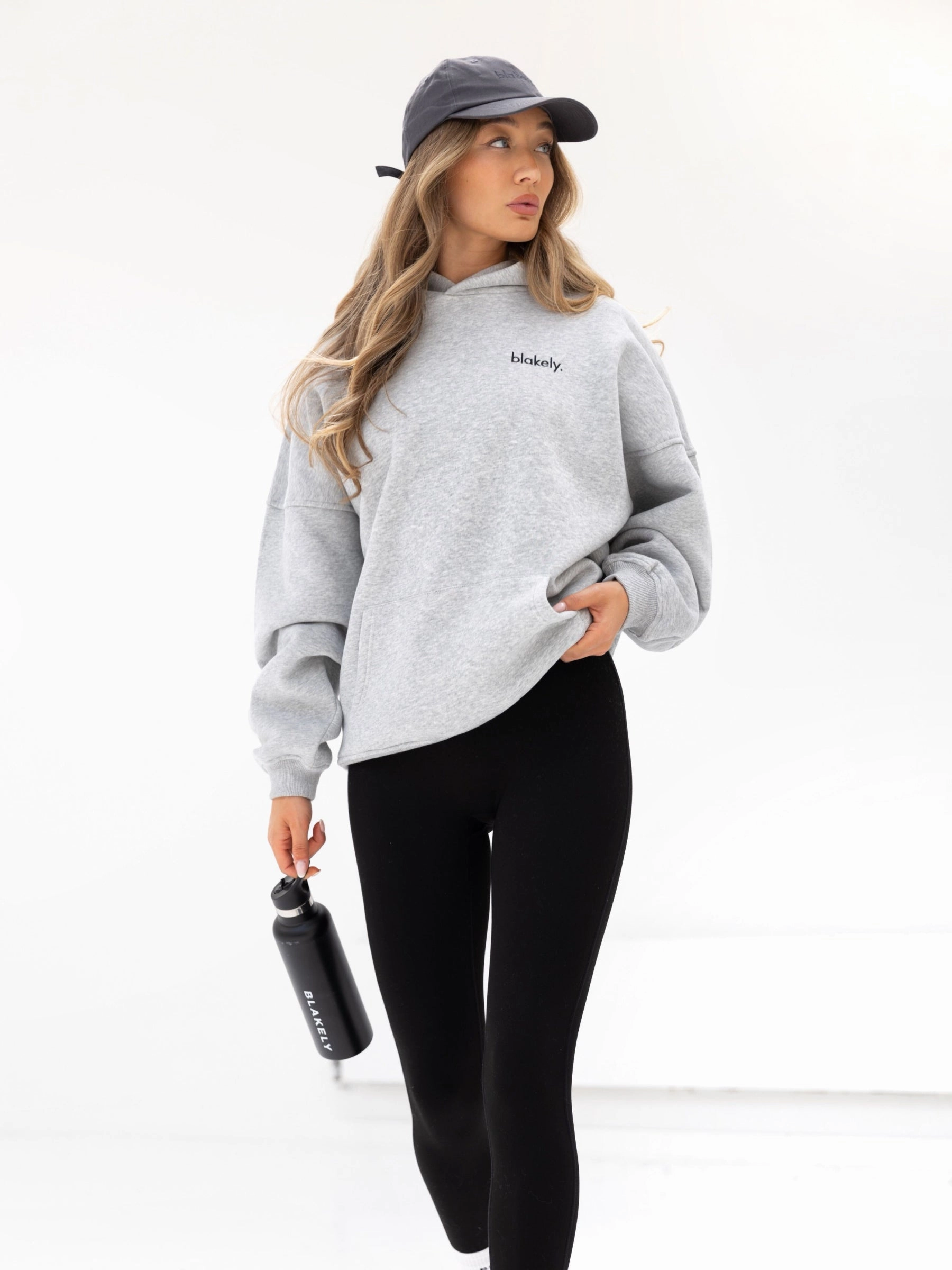 semi-formal event Eid wear Sami Oversized Hoodie - Marl Grey