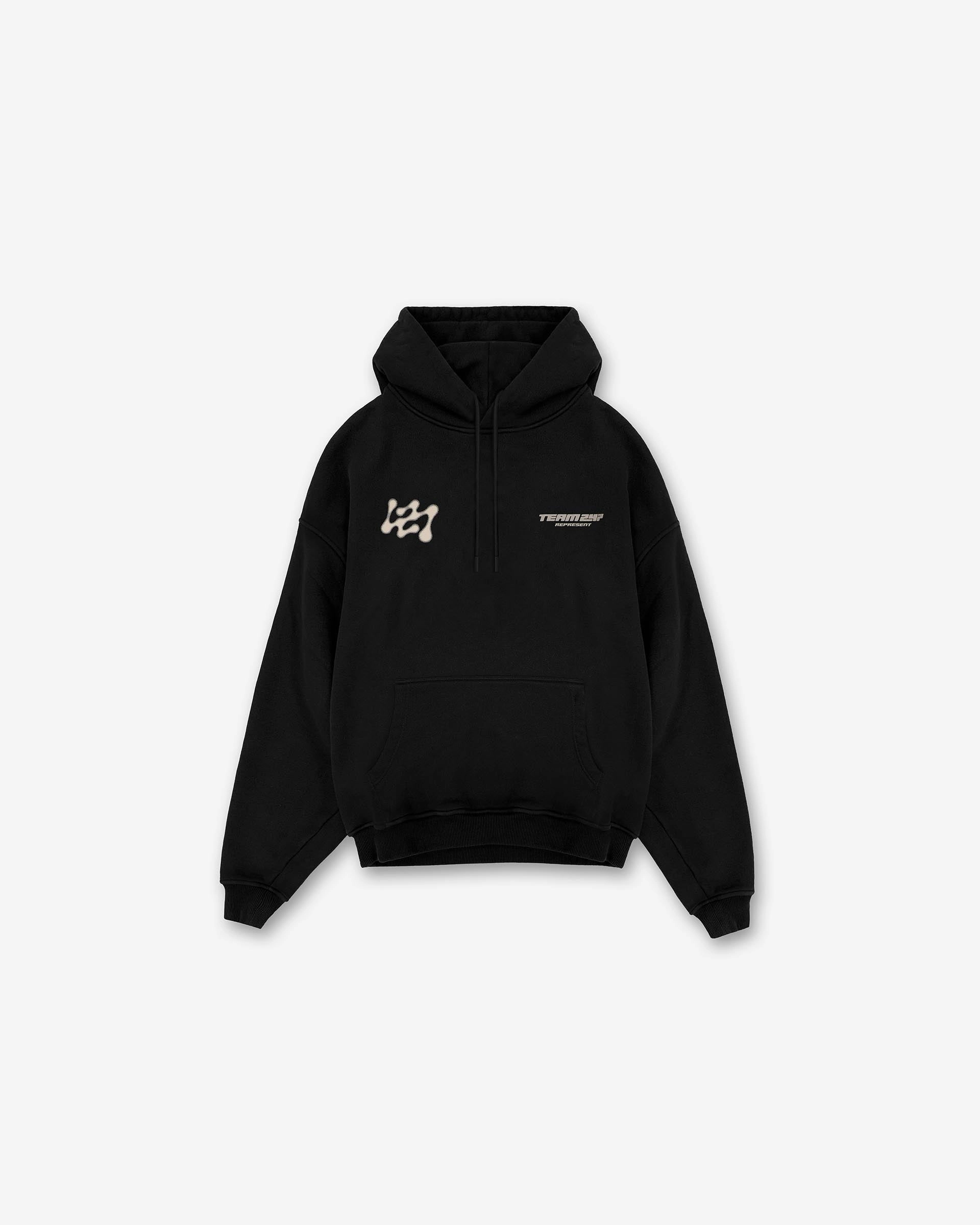 All Season Staple Porcupine like 247 Future Terrains Oversized Hoodie - Black