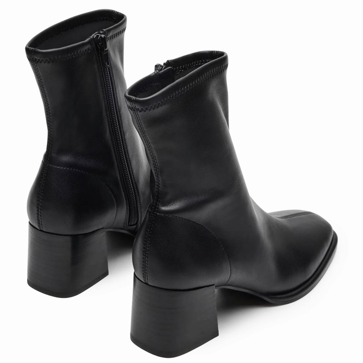 Steve Madden Women's Pammy Black Leather Comfortable compression Thermal Core City Walking