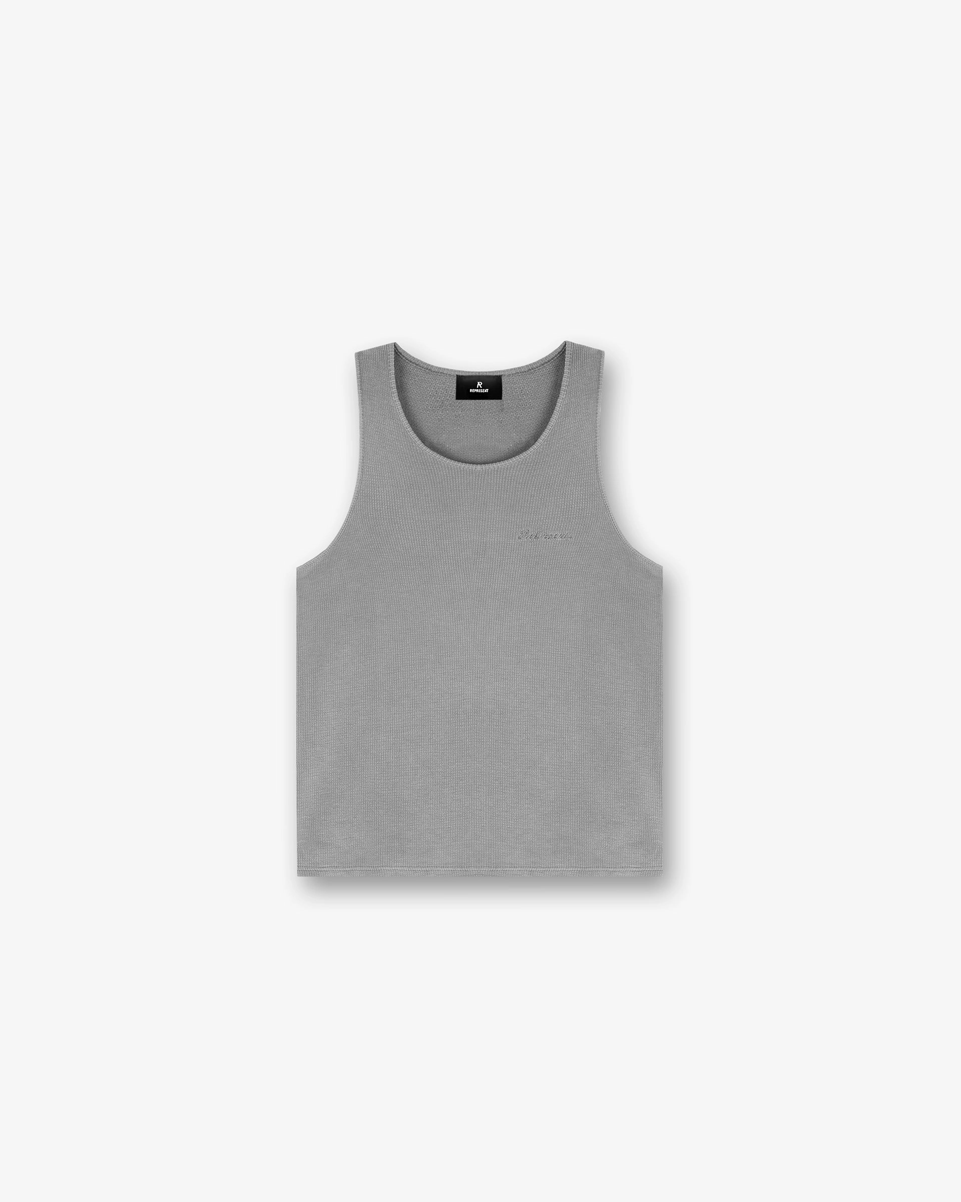 Street Trendy skinny but not tight Waffle Vest - Ultimate Grey