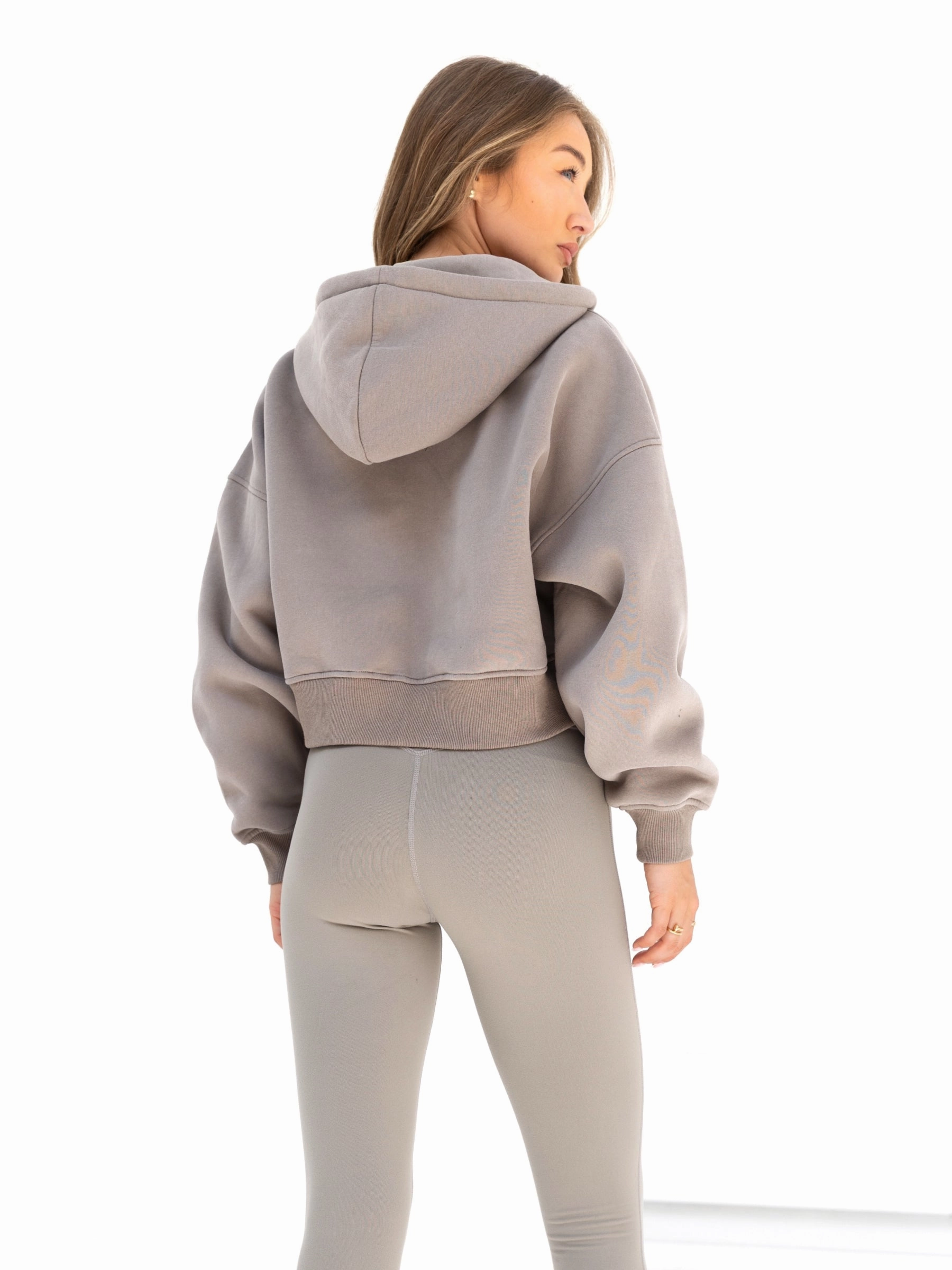 Fox like Blakely Full Zip Hoodie - Neutral Grey