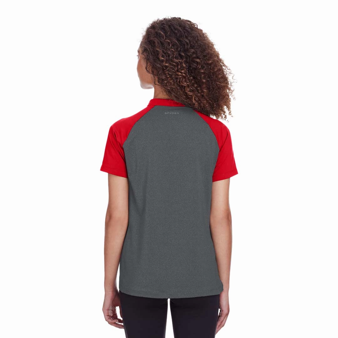 Spyder - Women's Peak Polo (S16564 BKH-RD) Light Travel Piece Water Resistant Design