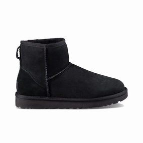 UGG Women's Classic Mini II Black Odor Resistant Feather Light Comfort Seeker