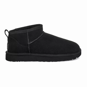UGG Women's Classic Ultra Mini Black Metallic Accent Comfortable ankle