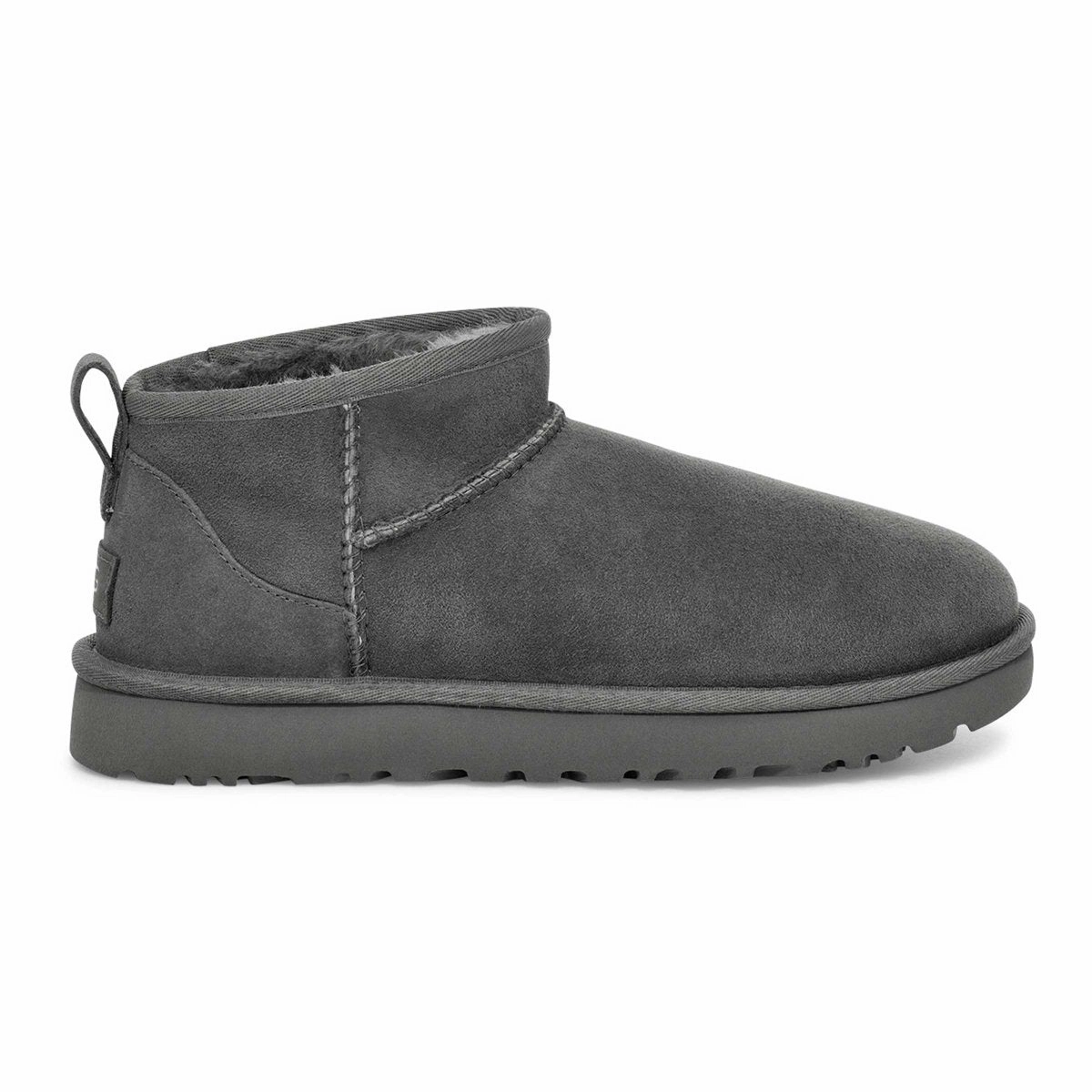 UGG Women's Classic Ultra Mini Grey Solid Stitching Support Cushion