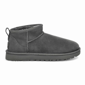 UGG Women's Classic Ultra Mini Grey Solid Stitching Support Cushion