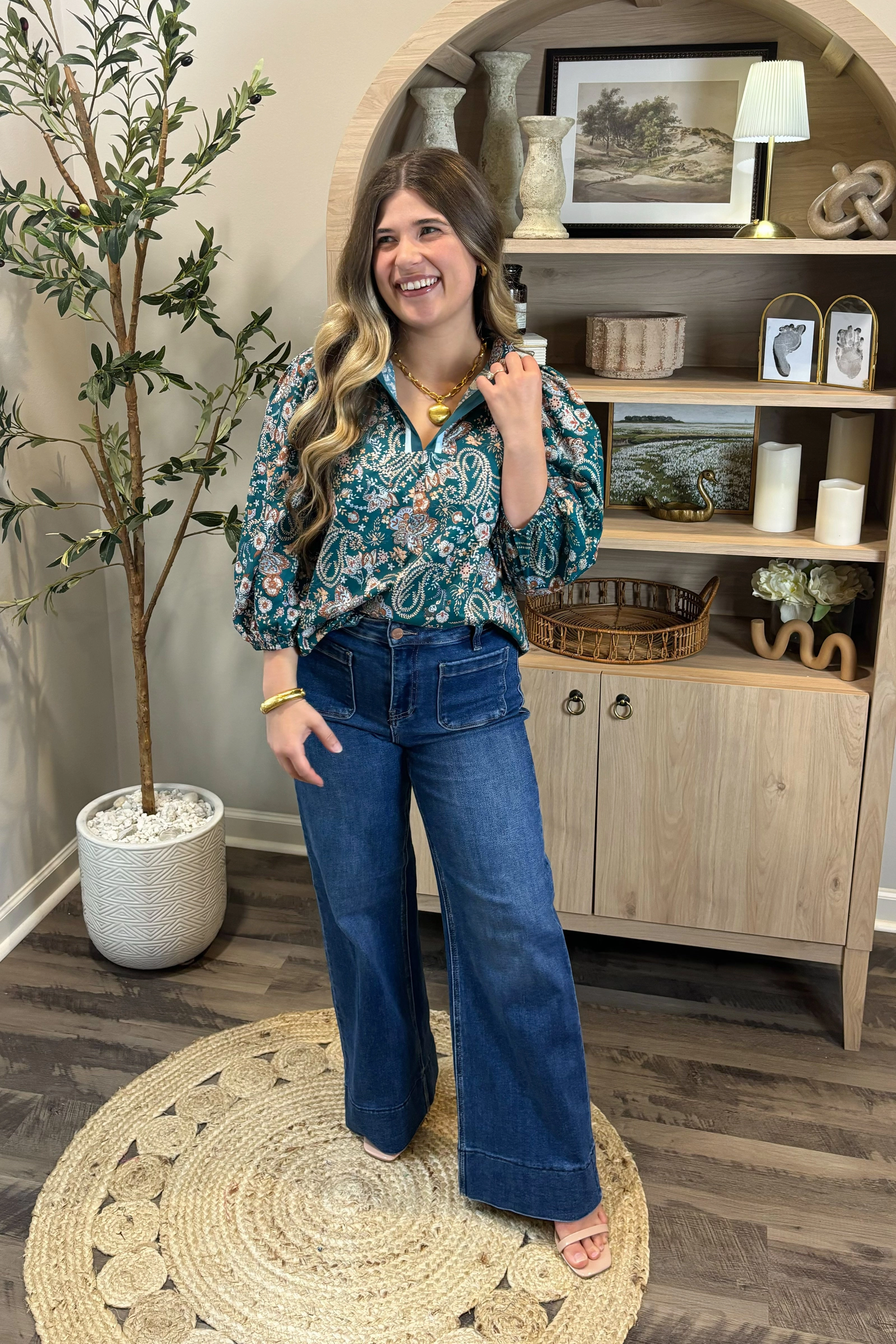 Lightweight Weave Airflow Mesh Lining Paisley Perfection Multicolor Top