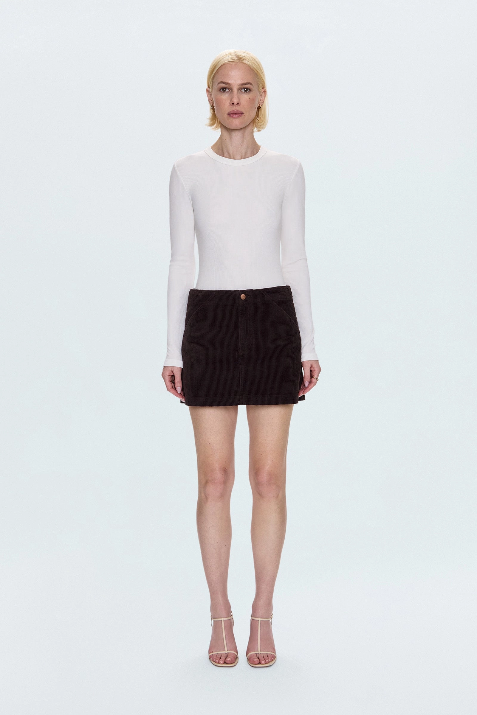 Uma High Rise Mini Skirt - Mocha Soft Touch