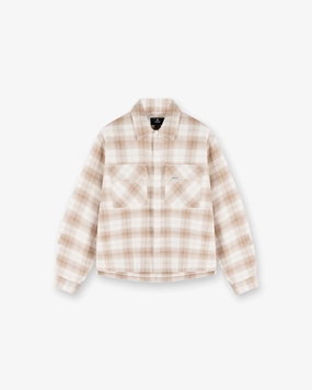 Graduation Attire Refined Aesthetic Waffle Flannel Shirt - Mid Brown