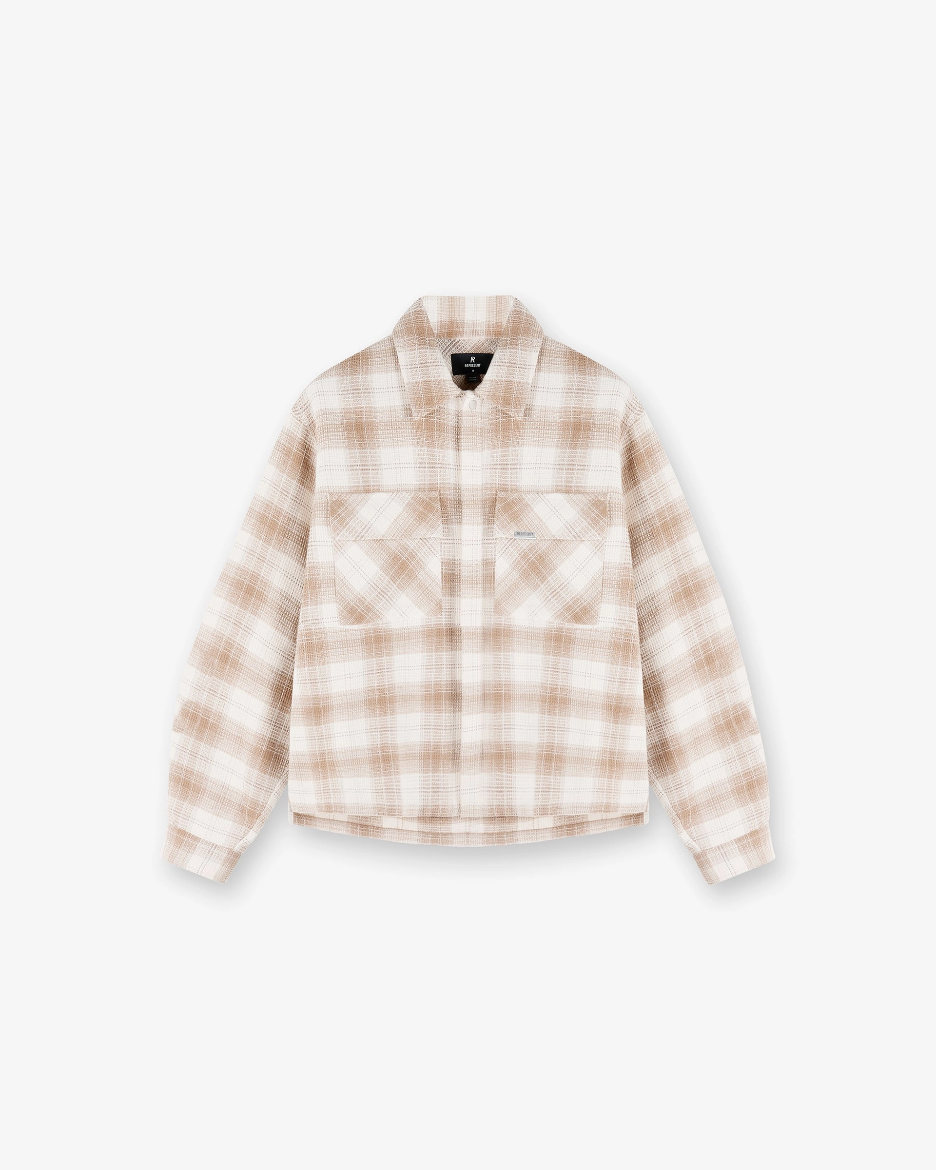 Graduation Attire Refined Aesthetic Waffle Flannel Shirt - Mid Brown