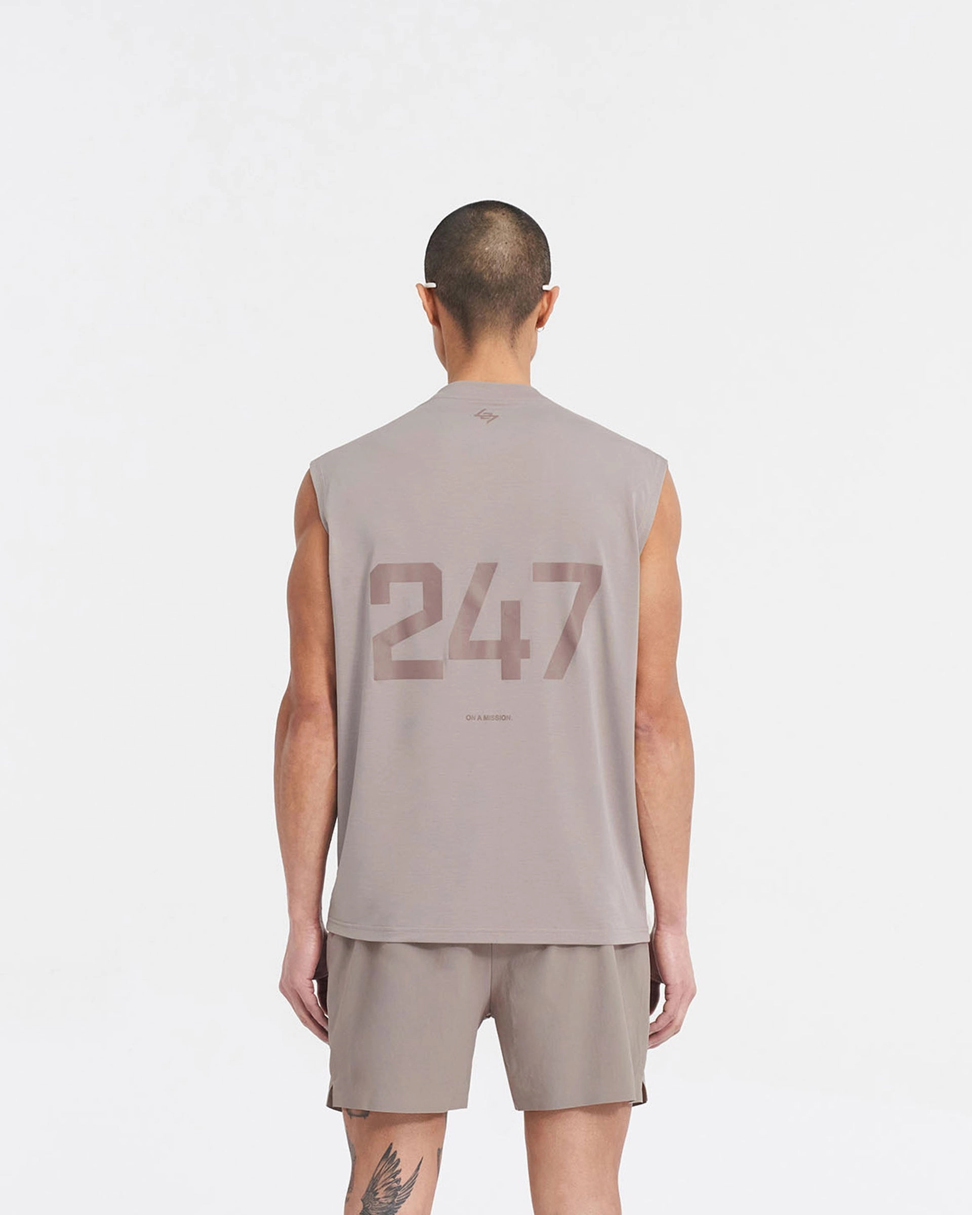 247 Oversized Tank - Cinder Casual Comfort Design