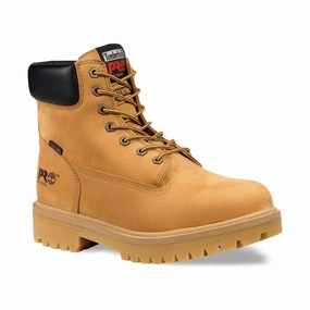 Resistant Layer Quick Lace System Timberland Pro Men's 6 Inch Direct Attach Waterproof Insulated Soft Toe Boot - Wheat