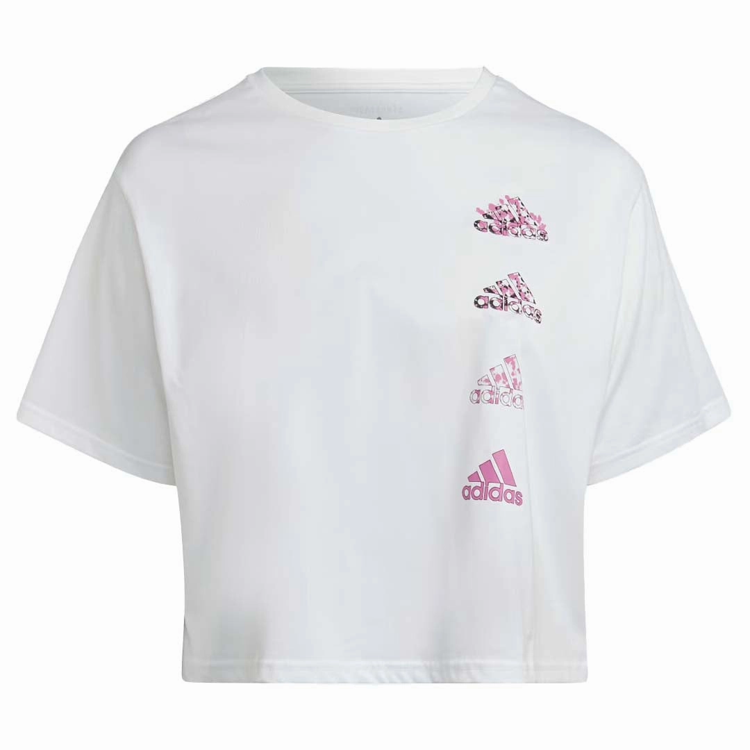 Fashion Use Glove Compatible Cuffs adidas - Women's Aeroready Crop Graphic T-Shirt (Plus Size) (HM1288)