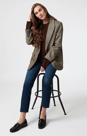 Airy Touch Stylish Cut MIRELLA STRAIGHT LEG IN DARK BRUSHED FLEX BLUE