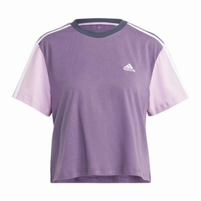 Basic Travel Fit Anti Static Finish adidas - Women's 3-Stripes Crop T-Shirt (IM0365)